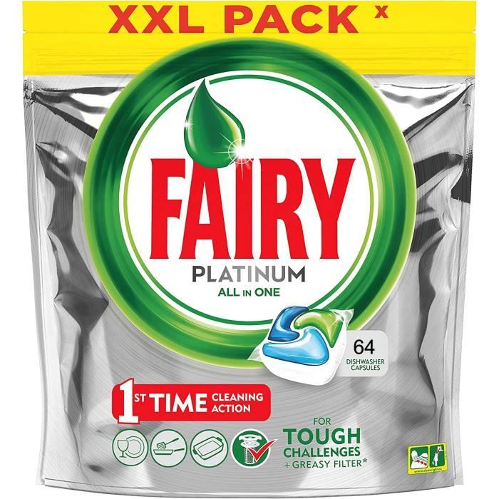 Fairy Platinum Plus Tablettes Lave-Vaisselle All In One, Brise Fraîche Aux  Herbes, 58 Capsules, Nettoyage Optimal Pour Une Vai[94] - Cdiscount  Electroménager