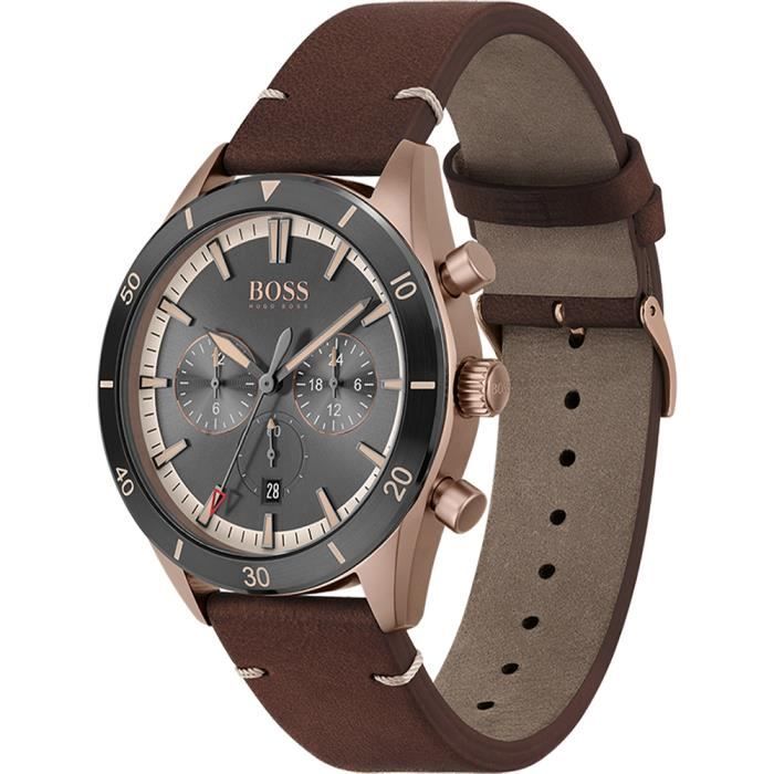Montre homme hugo discount boss bracelet cuir marron