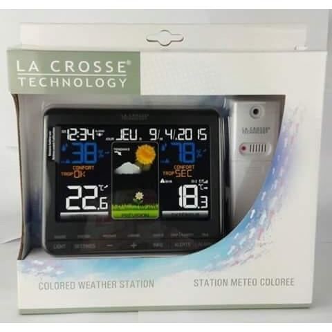 La Crosse Technology WS6825-BLA - Station météo avec écran couleur LCD et  capteur de température intérieure/extérieure (ref : WS6… - Cdiscount TV Son  Photo