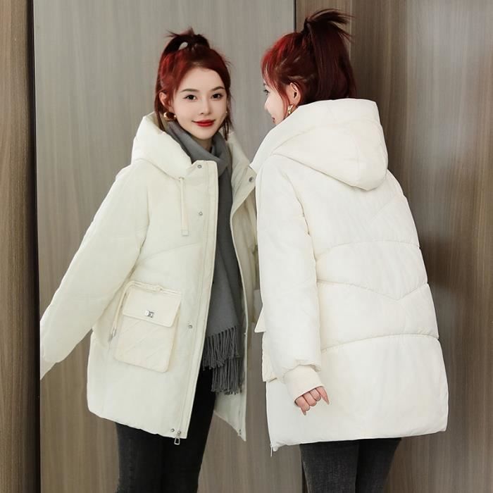 Veste mi longue best sale a capuche femme