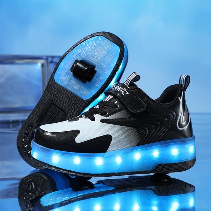 Baskets pour enfants Chaussures à deux roues Led Light Shoes