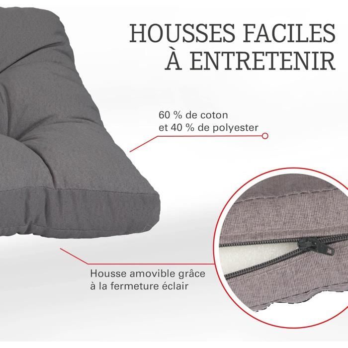 Coussin d'extérieur Pêche Tissée 60 cm