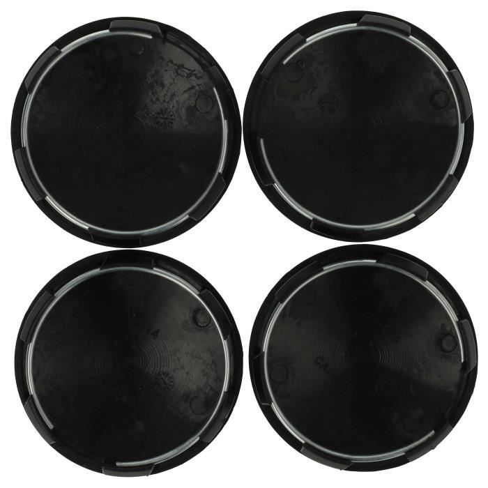 Cache-moyeu Rial 64 Mm Argenté Avec Logo Noir - Pièce D'origine Pour Jantes Rial - Installation Facile