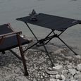 sunbuy-Table pliante portable table de camping légère pour la randonnée pique-nique en plein air Le noir BAOSITY-2