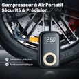 Gonfleur Pneu electrique TYRESES - Compresseur à air portatif - 150PSI - 4000mAh - Automatique - Gonfleur pneu voiture, velo-2