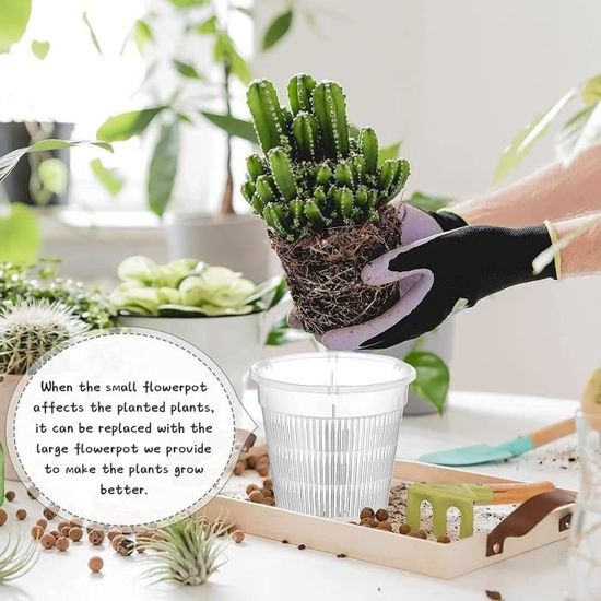 8 Soucoupes Plastique Pour Pots De Fleurs - 14,5/19/25/29 Cm - Rouge Et Gris - Intérieur/Extérieur