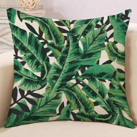 Housse Coussin 90x90 Cm Lot De 40 Coussin Exterieur Impermeable Coussins Décoratifs Boho Housse De Coussin Canapé Fermeture Zip Cachée Canape Decoration Pour Chambre Jardin Tropical Plants Y79