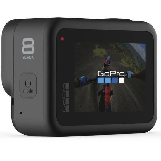 GoPro Pack HERO8 Black comprend Shorty batterie de rechange et carte mémoire de 32 Go bandeau 