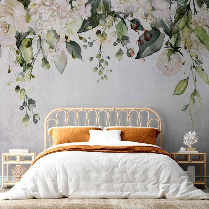 Papier Peint Panoramique Fleurs 350x256 cm - Décoration murale moderne ...