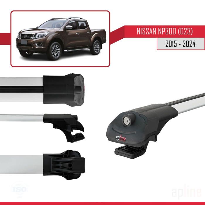 Barres De Toit Pour Nissan Note 2 (E12) 2013-2019 - Modèle ACE-4, Aluminium Gris, Charge Max 75 Kg