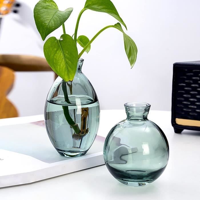Vase Blomus LETA En Verre Transparent - Petit Vase Décoratif 10,9x10,8cm