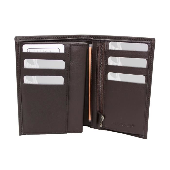 FRANCINEL portefeuille en cuir souple grand format à volets réf