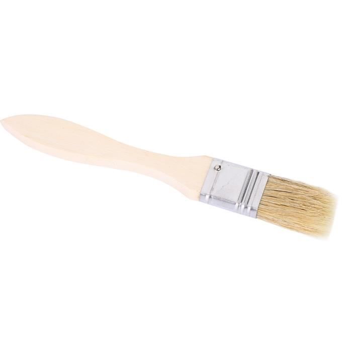 Lot 2 Brosses à Badigeonner BBQ 46 Cm + 6 Têtes De Rechange – Manche Bois Long, Fibre Coton Alimentaire Pour Sauces, Grillades, Fumoir