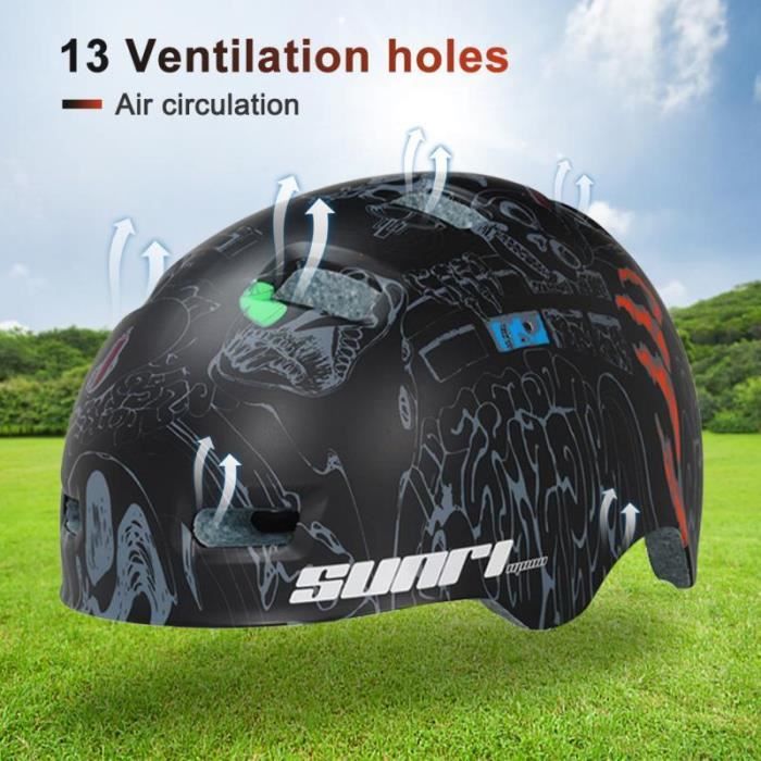 Casque skate - avec molette d'ajustement - SKIDS CONTROL CARBONE - JK5