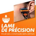 Rasoir Gillette Fusion5 - Homme - Lames multiples - Tête lavable - Noir-3