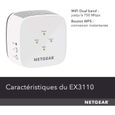 Netgear Répéteur WiFi Puissant EX3110 | Amplificateur WiFi AC750 | WiFi Extender-3