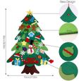 BIR04253-95cm Feutrine Sapin de Noël DIY 3D avec 32 ornements et 50 LED guirlandes de Noël décoration pour enfants-3