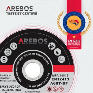 Disque Abrasif Meuleuse 200x25x32mm Grain 80 - Pour Acier, Fonte, Métaux