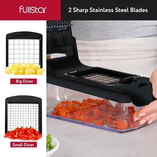 Mandoline Multifonction 22-en-1 – Coupe-Légumes Manuel Pro, Trancheuse, Râpeuse, Coupe-Frites, Julienne, Cubes, Éplucheur Inclus