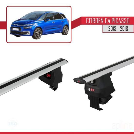 Barres De Toit ACE-4 Aluminium Noir Pour Citroën C4 III (C41) 2020-2025 - 2 Barres