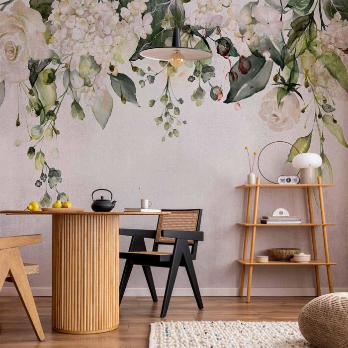 Papier Peint Panoramique Fleurs 350x256 cm - Décoration murale moderne ...
