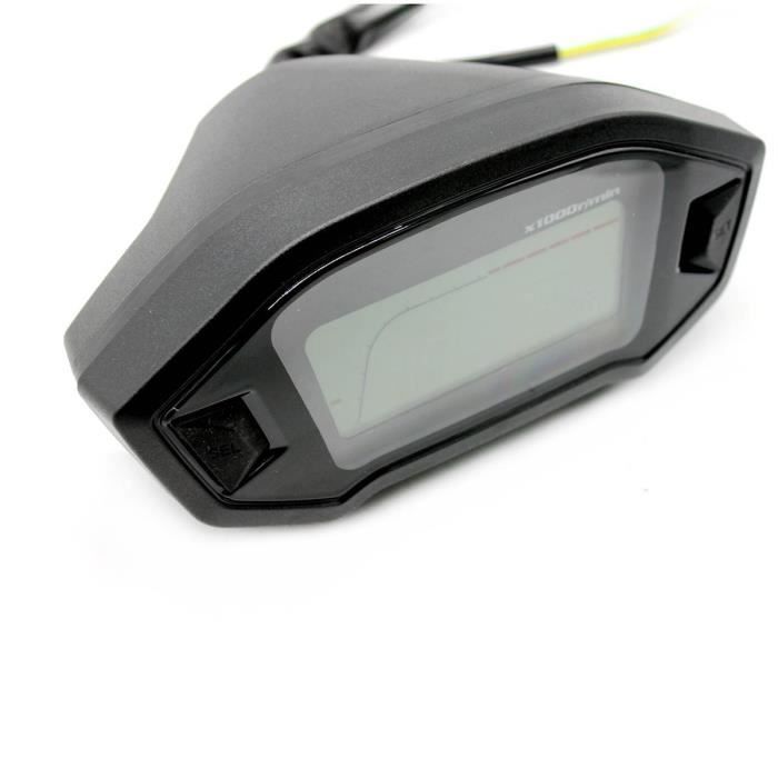LCD Digital Vitesse Compteur, Universel Moto Numérique LCD Coloré Compteur  de Vitesse Odomètre Tachymètre avec Capteur de Vitess - Cdiscount Auto