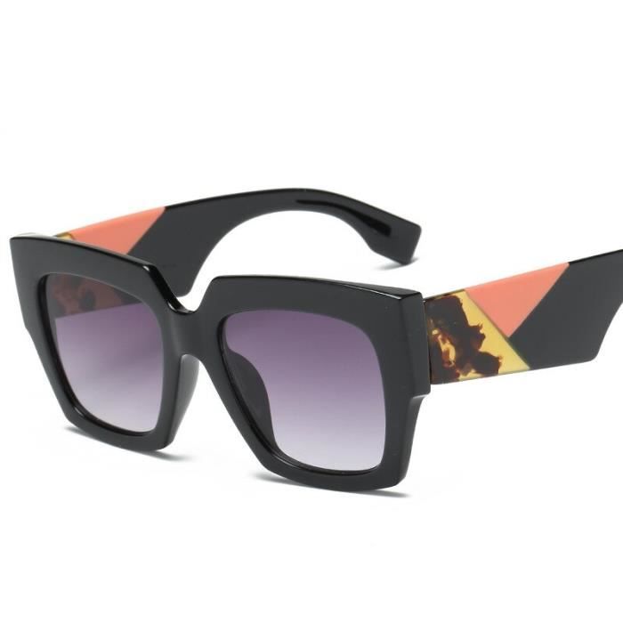 A la mode Carre Surdimensionne Lunettes De Soleil Femmes Hommes De Luxe Marque Designer Lunettes De Soleil Femelle NO.2 DRFT4909 Achat Vente lunettes de soleil Mixte Cdiscount