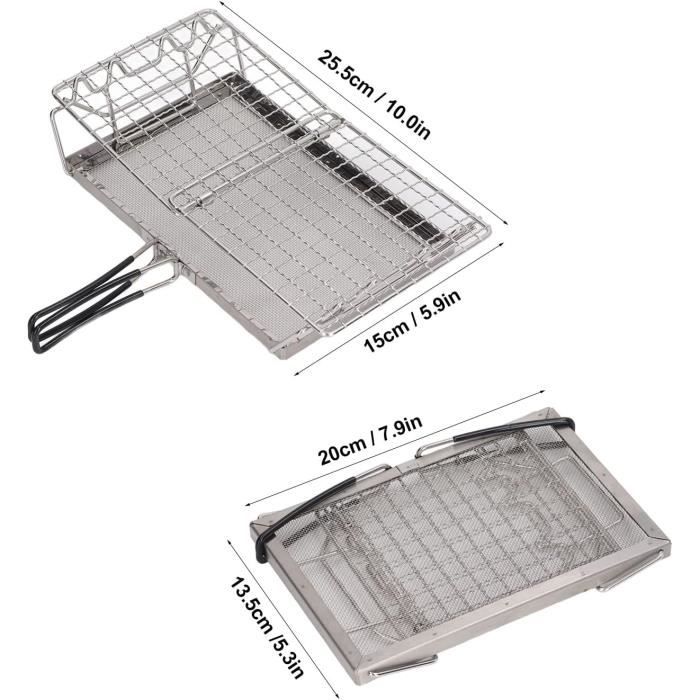 Grille-pain De Camping Campingmoon Double Face - Pour Sandwichs, Aluminium, Compatible Feu De Camp Ou Gaz