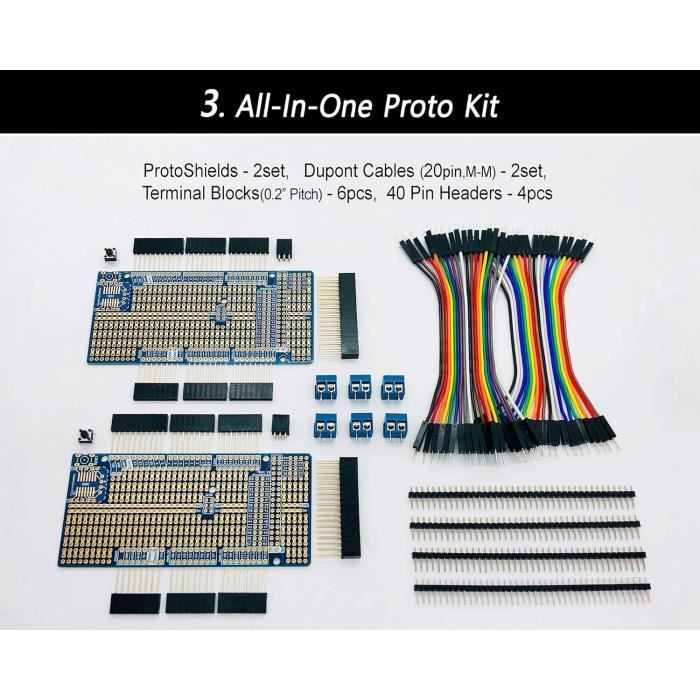 Arduino Mega Prototype Arduino Mega Prototype Shield Conseil Kit D'Extension Diy Proto Pcb ...