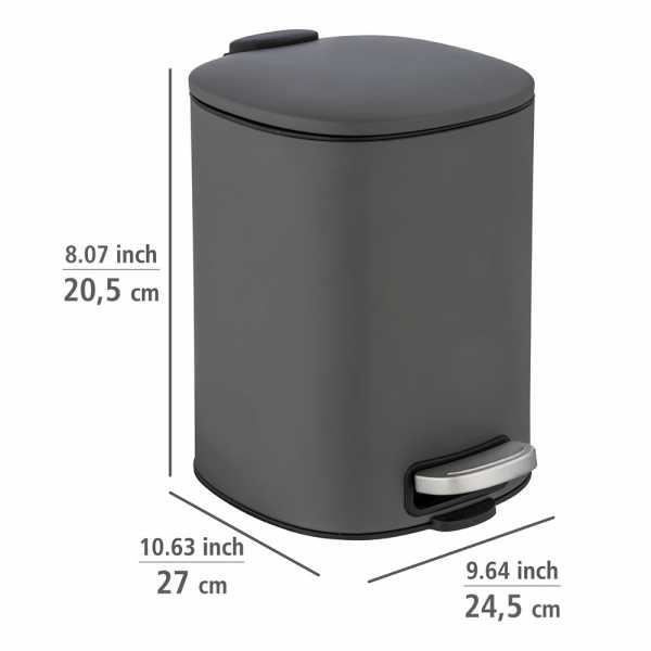 Poubelle à pédale effet marbre onyx - 3 l blanc Wenko | La Redoute