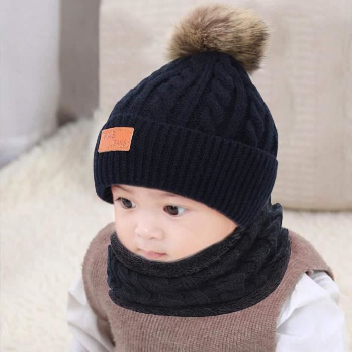 Ensemble écharpe et gants en velours pour enfants, bonnet chaud pour enfants,  protection des oreilles, doux, coupe-vent, épaissi, garçons, filles,  automne, hiver - AliExpress