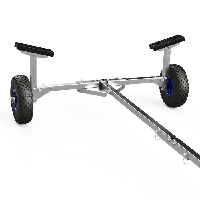 Qiilu Lot De 2 Roues De Mise à L'Eau Pour Bateaux Gonflables - Nylon, Montage Facile, Pour Kayak, Radeau, Bateau Pneumatique Et Aluminium