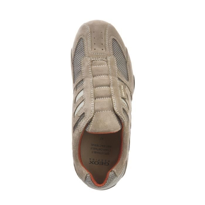 Basket Geox U Snake L GEOX Dark Grey Off White Nubuck