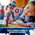 LEGO® Marvel 76258 La Figurine de Captain America avec Bouclier, Jouet et Décoration Avengers-5