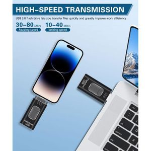 Clé USB GENERIQUE Clé USB 64Go, TPSON Flash Drive pour iPhone Extension