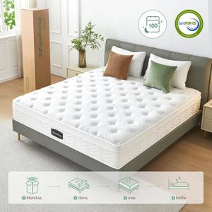 Matelas Ressorts Ensachés 120x190 Cm Accueil Mémoire De Forme Epaisseur 28 Cm