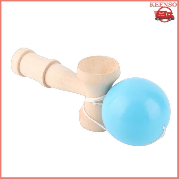 Jouet en Bois Kendama, Kendama Portable avec Corde pour la Coordination œil-Main, Jeu d'équilibre en Bois de hêtre de qualité supérieure avec Corde Durable, utilisable à (Verte