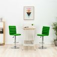Chaise de bar - Chaise de salle à manger chaise cuisine- Tabouret de bar bistrot vintage industriel - Vert Similicuir♣1227-0