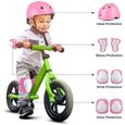 Sets de protection - ZUYOO - Casque Vélo Enfant Réglable - Rose - Oxford - Respirant et durable-0
