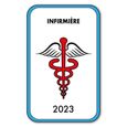 Autocollant Sticker - Vignette Caducée 2023 pour Pare Brise en Vitrophanie - V4 Infirmière -0
