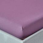 HOMESCAPES Drap-housse - Coton Égyptien - Raisin - 140 x 190 cm - 200 fils - Hypoallergénique