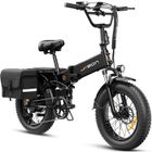 JASION Vélo électrique pliable 20" x 4.0 Noir -Batterie Amovible 48V/13Ah-Moteur 1400W-Shimano 7 Vitesse-VTT Ville E-Bike