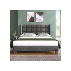 Lit double 140x200 cm lit double avec sommier à lattes - SWEIKO - Lin Gris