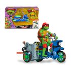 TEENAGE MUTANT NINJA TURTLES Les Tortues Ninja, Véhicule avec Figurine exclusive de 12 cm, avec fonction combat, Leonardo, Jouet pour enfants dès 4 ans