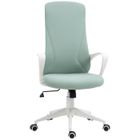 VINSETTO Fauteuil de bureau manager ergonomique inclinable réglable acier nylon blanc polyester vert d'eau 62x56x119cm Vert