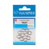ANNEAUX BRISES INOX 9.5 mm  vrac - sachet de 100