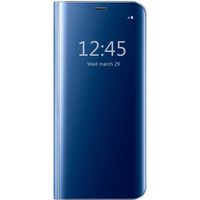 Clear View Housse Etui Samsung Galaxy A5 (2017) ,Flip Folio Ultra-Mince Translucide Miroir Smart Cover - Bleu
