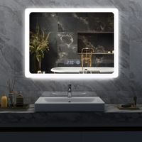 Miroir de Salle de Bain LED Miroir Lumineux - Anti-Buée / Éclairage Réglable / Touche Tactile - 60x80cm