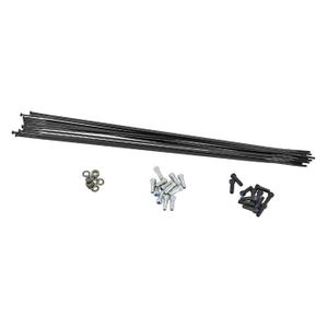 RAYON INOX NOIR PLAT 2mm L 280mm SAPIM TETE DROITE AVEC ECROUS (VENDU A