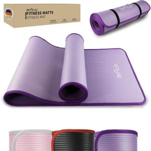 TAPIS DE SOL FITNESS Tapis de Fitness - DH FitLife - 183 x 61 x 1 cm - Violet - Extra Résistant à la Déchirure